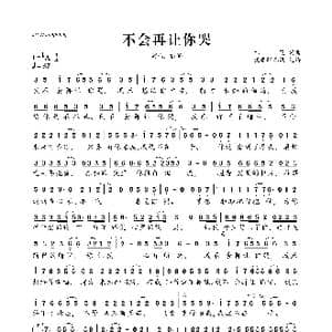 不会再让你哭_歌曲简谱_词曲:祁隆 祁隆