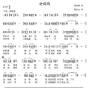 老妈妈_民歌简谱_词曲:张先锋 党继志