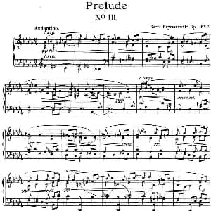 希曼诺夫斯基 9首钢琴前奏曲 Op.1 No.3 钢琴谱 希曼诺夫斯基