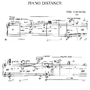 Piano Distance 钢琴谱 武满彻 Toru Takemitsu
