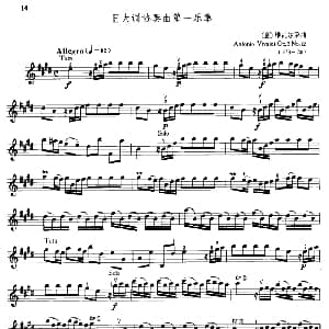 小提琴谱 | E大调协奏曲第一乐章 意 维瓦尔第