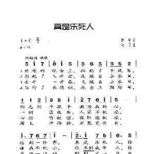 真是乐死人_歌曲简谱_词曲:林中 生茂