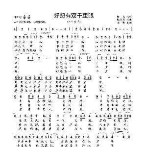 好想有双千里眼_歌曲简谱_词曲:陈说 陈涤非