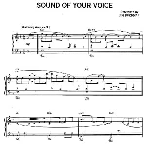 SOUND OF YPUR VOICE 钢琴谱 Jim Brickman 金布来克曼