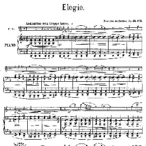 长笛曲谱 | Elegie Op.55 No.1 丹麦 安德森