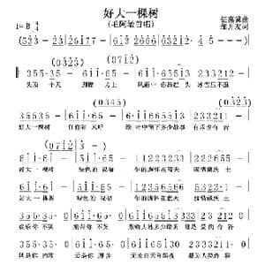 好大一棵树_歌谱投稿_词曲:邹开友 伍嘉冀