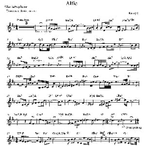 萨克斯谱 | Alfie