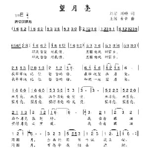 望月亮_儿歌乐谱_词曲:刘岩 刘畅 王闯 金音