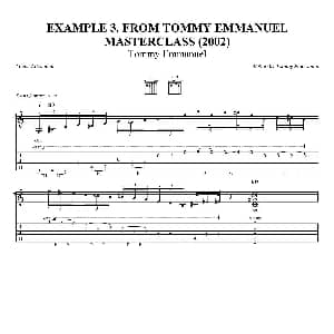 tommy emmanuel masterclass example 3 吉他谱