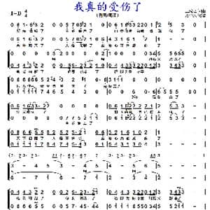 我真的受伤了_歌谱投稿_词曲:王菀之 王菀之