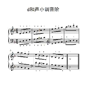 第二级 8.d和声小调音阶 钢琴谱