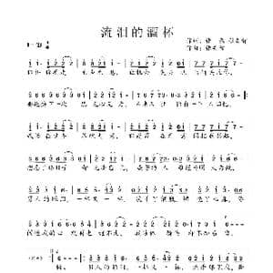 流泪的酒杯_歌谱投稿_词曲:张磊 张美智 张美智