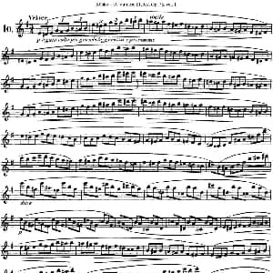 长笛曲谱 | 柯勒30首高级长笛练习曲作品75号 NO.10 Kohler 柯勒