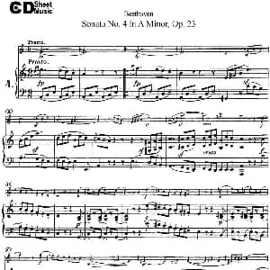 小提琴谱 | Violin Sonata No.4 in A Minor Op.23 小提琴 钢琴伴奏