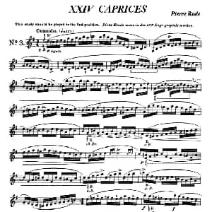 小提琴谱 | 24首小提琴练习曲之3 罗德