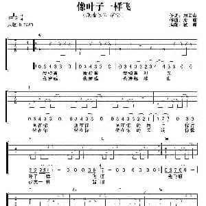 像叶子一样飞 吉他谱 废墟乐队 彼岸