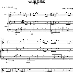 恰似你的温柔_通俗唱法乐谱