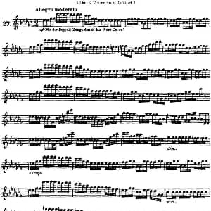 长笛曲谱 | 柯勒30首高级长笛练习曲作品75号 NO.27 Kohler 柯勒