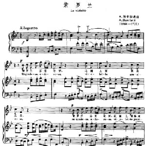 紫罗兰 意大利 _外国歌谱_词曲: 斯卡拉蒂