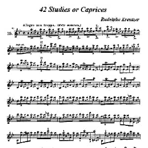 小提琴谱 | 42首练习曲或隨想曲之15 克莱采尔