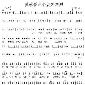 爱就爱它个轰轰烈烈_歌曲简谱_词曲:王春明 姜振