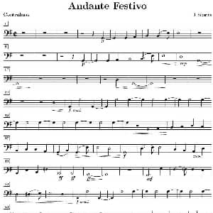 Andante Festivo 活泼的行板 低音大提琴分谱 西贝柳斯