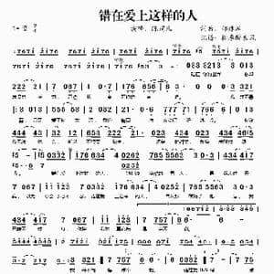 错在爱上这样的人_歌谱投稿_词曲:郑建浩 郑建浩