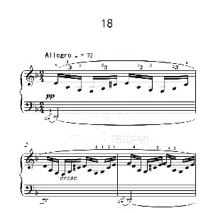 练习曲 18 钢琴谱