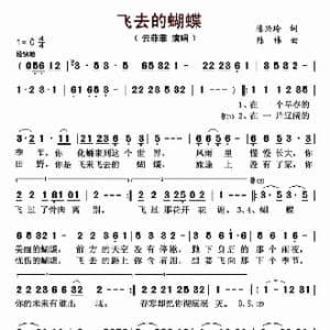 飞去的蝴蝶_歌曲简谱_词曲:陈兴玲 陈伟