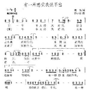 有一种感觉我说不出_民歌简谱