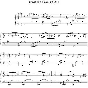 Greatest Love of All 钢琴谱