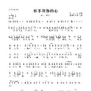 抓不住你的心_歌曲简谱_词曲:张宏宇 张宏宇