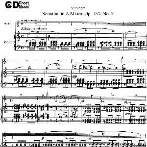 小提琴谱 | Violin Sonatina in A minor Op.137 No.2 小提琴 钢琴伴奏