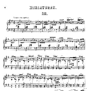 Cinque Miniatures Op.28 钢琴谱 莫里兹 莫什科夫斯基