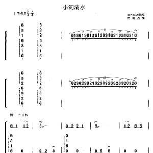 古筝谱 | 小河淌水 黄梅改编版