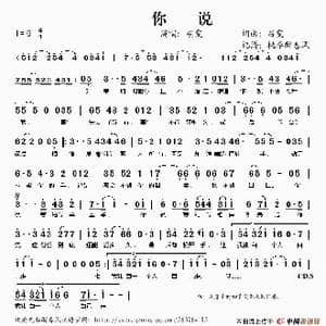 你说_歌谱投稿_词曲:吕雯 吕雯