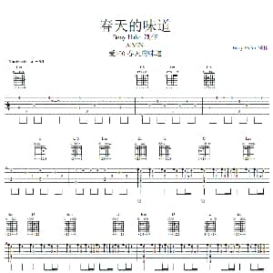 春天的味道 吉他谱 Aimin