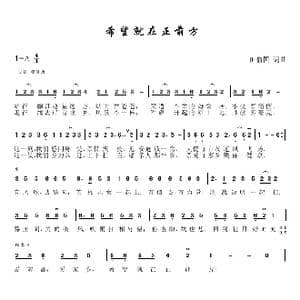 希望就在正前方_歌谱投稿_词曲:田信国 田信国