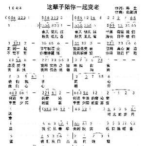 这辈子陪你一起变老_歌曲简谱_词曲:陈金 俞瀛洲