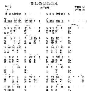 姐妹战友亲兄弟_歌曲简谱_词曲:李荫保 李华野