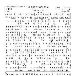 想你的时候问月亮_歌谱投稿_词曲:党名毅 一只舟 一只舟