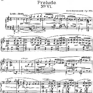 希曼诺夫斯基 9首钢琴前奏曲 Op.1 No.6 钢琴谱 希曼诺夫斯基