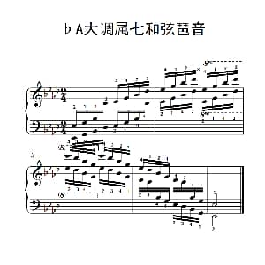 第九级19.♭A大调属七和弦琶音 钢琴谱