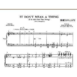 It Don't Mean a Thing合唱谱_歌曲简谱