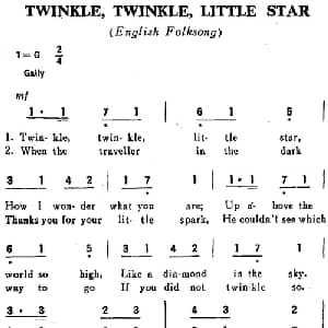 TWINKLE,TWINKLE,LITTLE STAR 英国 _外国歌谱