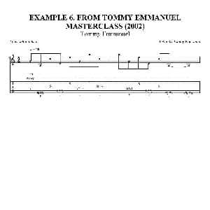 tommy emmanuel masterclass example 6 吉他谱