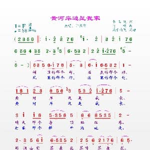 黄河岸边是我家_歌曲简谱_词曲:李三处 马啸