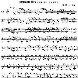 萨克斯谱 | H Klose练习曲 Quinze etudes de genre—13 H Klose