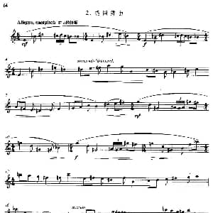 长笛曲谱 | 中高级练习 节奏练习 乐曲部分 德国舞曲