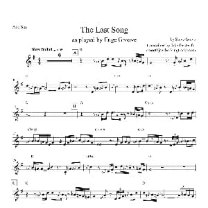 萨克斯谱 | The Last Song 中音萨克斯